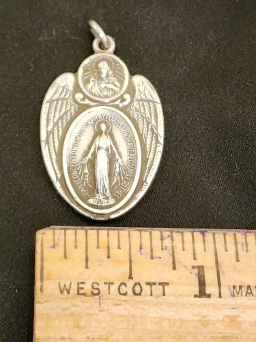 Vintage WWII Sterling Silver Miraculous Medal 